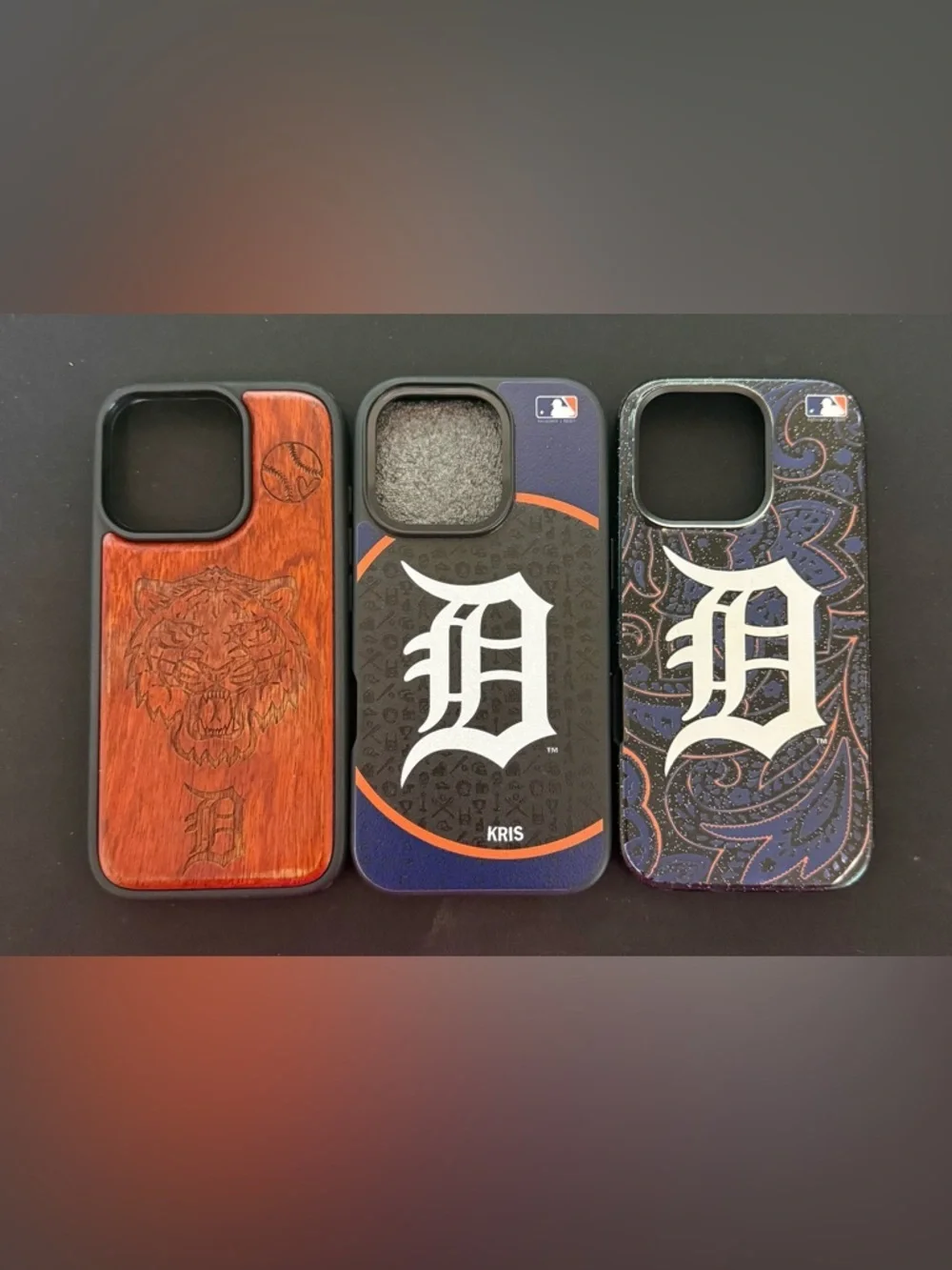 MLB Detroit‎ Tigers Navy, Black & Orange Phone Cases iPhone 16 Pro